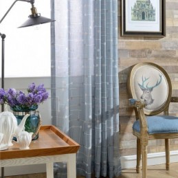 Rideaux En Tulle Semi-Transparent Imprimés Pour Salon Et Chambre À Coucher