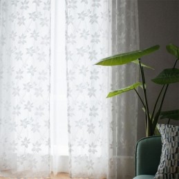 Rideaux En Tulle Fleuri,...