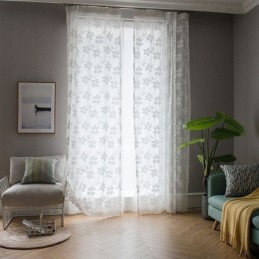Rideaux En Tulle Fleuri, Rideaux Délicats Pour Chambre À Coucher Et Salon