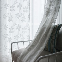 Rideaux En Tulle Fleuri, Rideaux Délicats Pour Chambre À Coucher Et Salon