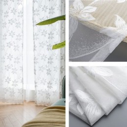 Rideaux En Tulle Fleuri, Rideaux Délicats Pour Chambre À Coucher Et Salon