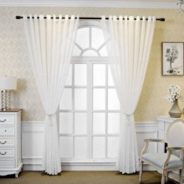 Rideau Transparent Respirant Sur Mesure, Voile Décoratif Européen En Tulle Pour Salon