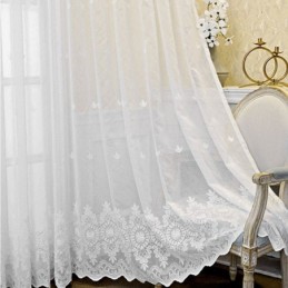 Rideau Transparent Respirant Sur Mesure, Voile Décoratif Européen En Tulle Pour Salon