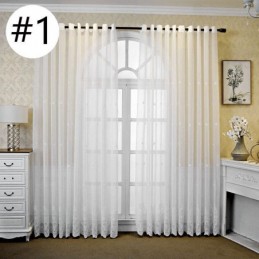 Rideau Transparent Respirant Sur Mesure, Voile Décoratif Européen En Tulle Pour Salon