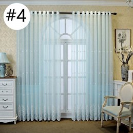 Rideau Transparent Respirant Sur Mesure, Voile Décoratif Européen En Tulle Pour Salon