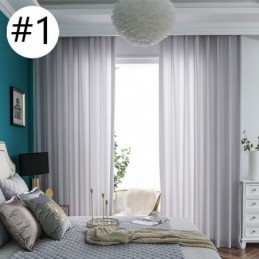 Rideaux De Fenêtre Luxueux En Tulle Transparent De Couleur Unie Pour Salon Et Chambre À Coucher