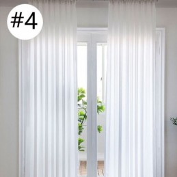 Rideaux De Fenêtre Luxueux En Tulle Transparent De Couleur Unie Pour Salon Et Chambre À Coucher