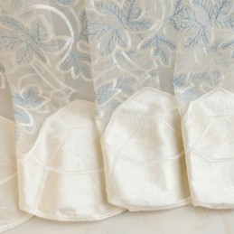 Rideau En Tulle De Luxe Sur Mesure, Voile Brodé Floral Pour Salon