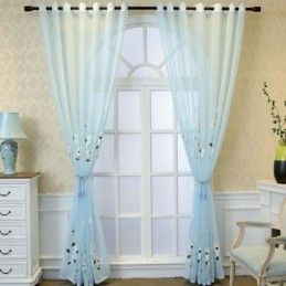 Rideau Transparent À Motif Floral Sur Mesure Pour Décoration De Salon