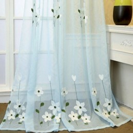 Rideau Transparent À Motif Floral Sur Mesure Pour Décoration De Salon