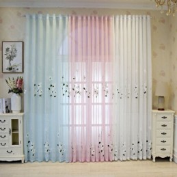 Rideau Transparent À Motif Floral Sur Mesure Pour Décoration De Salon