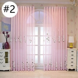 Rideau Transparent À Motif Floral Sur Mesure Pour Décoration De Salon
