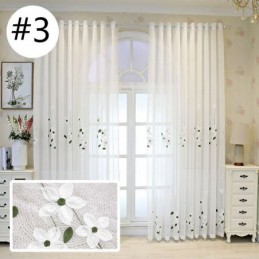 Rideau Transparent À Motif Floral Sur Mesure Pour Décoration De Salon