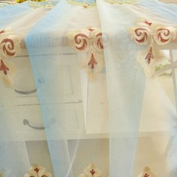 Rideaux Brodés Européens En Tulle Pour Fenêtre, Salon, Chambre À Coucher, Villa