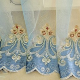 Rideaux Brodés Européens En Tulle Pour Fenêtre, Salon, Chambre À Coucher, Villa