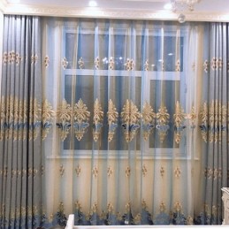 Rideaux Brodés Européens En Tulle Pour Fenêtre, Salon, Chambre À Coucher, Villa