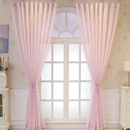 Rideau Transparent Brodé Décoratif Pour Fenêtre, Rideau Sur Mesure Pour Salon