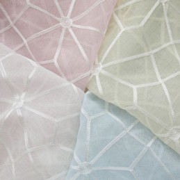 Rideau Transparent Brodé Décoratif Pour Fenêtre, Rideau Sur Mesure Pour Salon