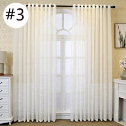 Rideau Transparent Brodé Décoratif Pour Fenêtre, Rideau Sur Mesure Pour Salon