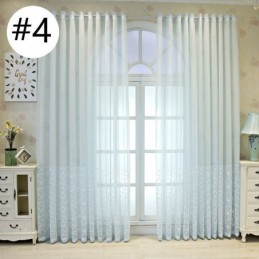 Rideau Transparent Brodé Décoratif Pour Fenêtre, Rideau Sur Mesure Pour Salon