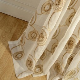 Rideaux Transparents Brodés En Cercle Pour Salon Et Chambre À Coucher