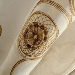 Rideaux Transparents Brodés En Cercle Pour Salon Et Chambre À Coucher