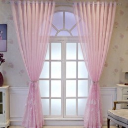 Rideaux Décoratifs En Tulle Brodé Pour Fenêtre De Salon