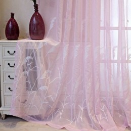 Rideaux Décoratifs En Tulle Brodé Pour Fenêtre De Salon