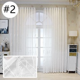 Rideaux Décoratifs En Tulle Brodé Pour Fenêtre De Salon