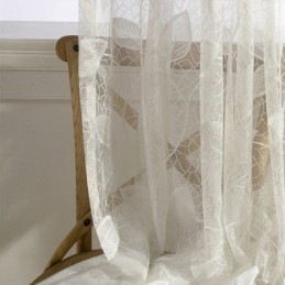 Rideau En Tulle À Feuilles Sur Mesure, Rideau Moderne En Voile De Gaze Pour Fenêtre, Pour Salon, Chambre À Coucher