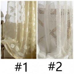 Rideau En Tulle À Feuilles Sur Mesure, Rideau Moderne En Voile De Gaze Pour Fenêtre, Pour Salon, Chambre À Coucher