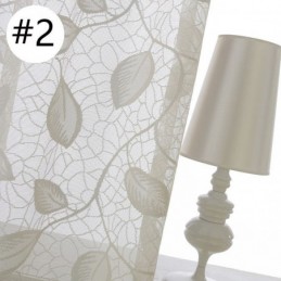Rideau En Tulle À Feuilles Sur Mesure, Rideau Moderne En Voile De Gaze Pour Fenêtre, Pour Salon, Chambre À Coucher