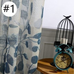 Rideau Imprimé Feuilles Sur Mesure En Tulle Transparent Pour Salon Et Chambre À Coucher