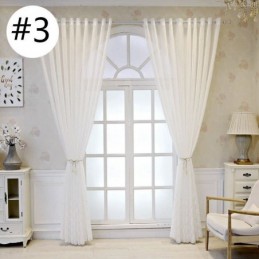 Rideau De Fenêtre Brodé De Luxe Pour Salon, Salle À Manger, Sur Mesure