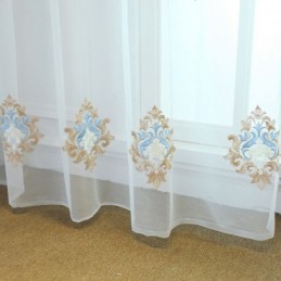 Rideau Transparent Respirant Sur Mesure, Voile Décoratif Européen En Tulle Pour Salon