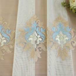 Rideau Transparent Respirant Sur Mesure, Voile Décoratif Européen En Tulle Pour Salon