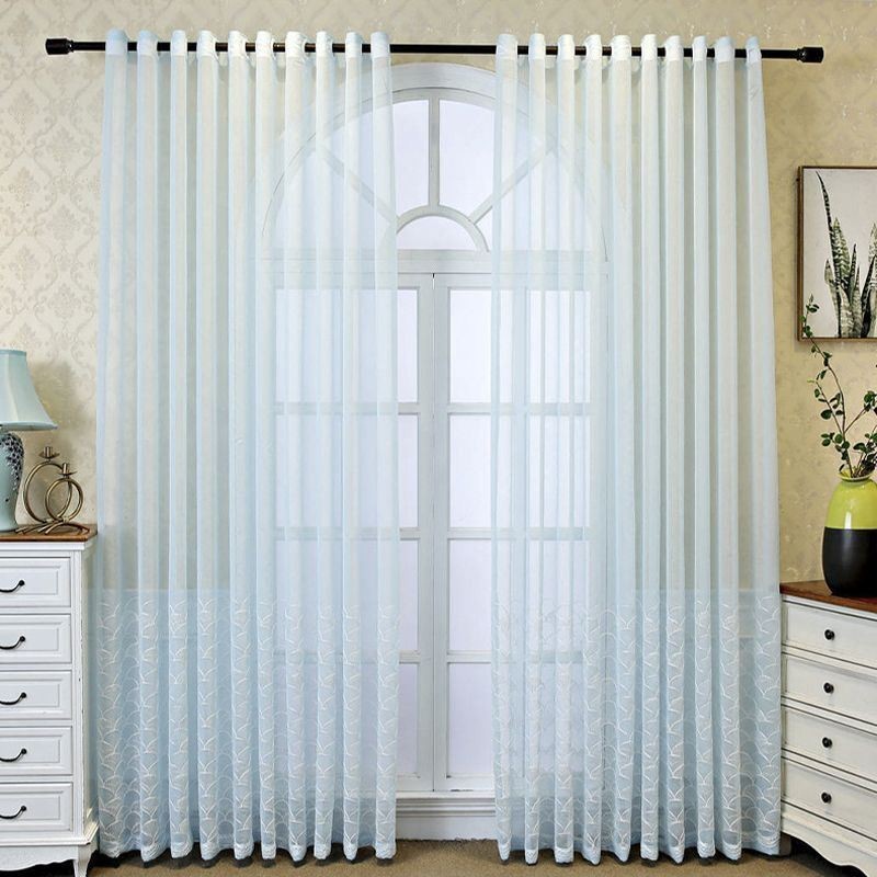 Rideau Transparent Décoratif Brodé En Écailles De Poisson, Sur Mesure, Pour Salon