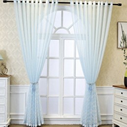 Rideau Transparent Décoratif Brodé En Écailles De Poisson, Sur Mesure, Pour Salon