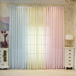 Rideau Transparent Décoratif Brodé En Écailles De Poisson, Sur Mesure, Pour Salon