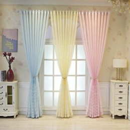 Rideau Transparent Décoratif Brodé En Écailles De Poisson, Sur Mesure, Pour Salon