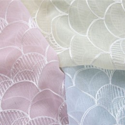 Rideau Transparent Décoratif Brodé En Écailles De Poisson, Sur Mesure, Pour Salon