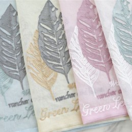 Rideaux Décoratifs En Tulle Brodé De Feuilles Pour Chambre À Coucher