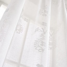 Rideau En Tulle Brodé À Fleurs, Rideau Sur Mesure, Voile Transparent De Luxe