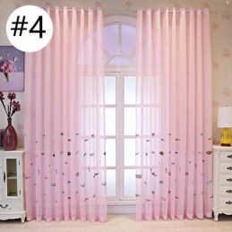 Rideau Transparent Décoratif Brodé De Poissons Pour Fenêtre, Rideau Sur Mesure Pour Salon