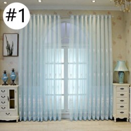 Rideau Européen Sur Mesure, Transparent, Brodé, Pour Salon Et Chambre À Coucher