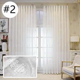 Rideau Européen Sur Mesure, Transparent, Brodé, Pour Salon Et Chambre À Coucher
