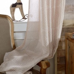 Rideaux Transparents À Imprimé Circulaire Pour Salon Et Chambre À Coucher