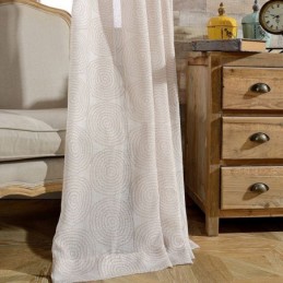 Rideaux Transparents À Imprimé Circulaire Pour Salon Et Chambre À Coucher