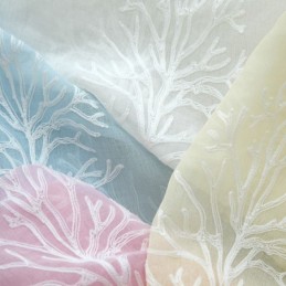 Rideau Transparent Décoratif Brodé À Imprimé Végétal, Rideau Sur Mesure Pour Salon
