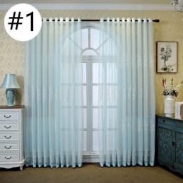 Rideau Transparent Décoratif Brodé À Imprimé Végétal, Rideau Sur Mesure Pour Salon